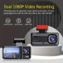 Full HD 1080P Car Front Windshield DVR Camera 3 Lens Dash Cam with Infrared Night Vision Parking Reverse Assistance