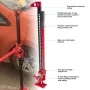[USA Direct] 6000LBS/3 Ton Load Capacity High Lift Ratchet Off Road Farm Jack 48\ Maximum Lifting Height 4.72\ to 40.16\ Lifting Range