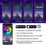 1IN1 2M RGB LED Atmosphere Car Interior Ambient Light Fiber Optic Strips Light by App Control Neon LED Auto Decorative Lamp
