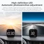 Car HUD Head-up Display Car GPS Universal Multi-function Speedometer Compass HD Smart Display USB Rechargeable