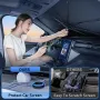 Car Front Windshield Pull Ring Retractable Sunshade for Windshield Heat UV Protection Foldable Summer Protection Car Seat Heat Insulation