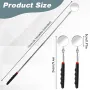 Extend 7-1/4\ to 30\ 360° Retractable Extension Rod Mirror Telescopic Inspection Detection lens Silver Pocket Clip Car Tools