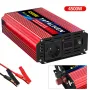 อินเวอร์เตอร์ไฟฟ้า TATALIK Pure Sine Wave 4500W Peak Pure Sine Wave 12V 24V ถึง 110-220V 1500W อินเวอร์เตอร์ป้องกันการโอเวอร์โหลดสำหรับการตั้งแคมป์กลางแจ้ง