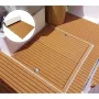 600x2400x5mm Brown Black Teak Decking EVA Foam Marine Flooring Faux Boat Decking Sheet