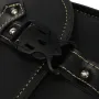Motorcycle Saddle Leather Bag Storage Tool Pouch Black