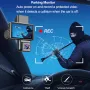 Câmera de painel automotiva 1080P de 3 canais, tela IPS de 3 polegadas, três lentes, gravação HD de 170 °, câmera de visão frontal/interna/traseira com cartão TF 64G grátis, visão noturna, estacionamento Monio