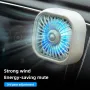 USB Car Vent Mini Fan Portable Air Conditioning Outlet Car Fan Gradient Colorful Atmosphere Light Small Fan Row Exhaust Fan