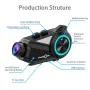 Freedconn 1000m Motorcycle Dash Cam Intercom 6 Person Group Tallk bluetooth Headset Helmet Recorder WiFi App Motorbike Motor Auto DVR Headphone R3