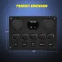 Multifunctional Rocker Switch Backlit Dual USB Charger Voltage Meter 12V Socket Switch Panel with Inline Fuse for RV Car Boat Truck Trailer