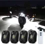 NovSight A500-RK-1 4 ADET Araba Şasi Işıkları 3200LM 6000K 1 4 Beyaz Işık Araba Şasi Işıkları IP68 Su Geçirmez 180¡ã Işın Açısı Pres Döküm Alüminyum Gövde