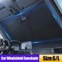 S/L Araba Güneşliği Ön Cam Isı Yalıtımı Güneş Kremi Baffle Araba Ön Cam Güneşliği Yaz Perdesi Araba Güneşliği