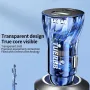 Pengisi Daya Mobil TUERBB CC01 Pengisian Cepat PD 30W QC4.0 USB dengan Lampu LED Biru untuk iPhone 14 13 Pro Max