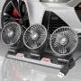 5V/12V Three-Head Car Fan Cooling Air Small Portable 2 Speeds Electric Fans with Parking Number Plate For Truck Vehicle Ship Van