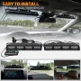 Front/Rear Windshield Interior Emergency Driving Strobe Light Safety Flashing Warning Danger Split Light Strip with Suction Cup for Construction Vehicles Truck