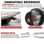 63mm Luminous Modified Car Exhaust Pipe Stainless Steel Exhaust Tail Tip Tail Throat With High Temperature Resistant with Colorful LED Lights