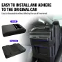 Car Center Console Armrest Cushion with 2 Cup Holders PU Leather Portable Car Armrest Pillow Height Cushion