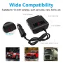 Adaptador de cargador de coche de 120 W, 3 enchufes, 4 USB, 12 V/24 V, divisor de enchufes con monitor de voltaje, interruptor independiente
