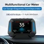GEYIREN P21 HUD抬頭顯示器OBD 3.5吋汽車超速預警傾角儀汽車電子電壓警報器