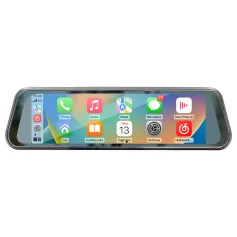 Espelho retrovisor 2.5D de 9,36 polegadas, câmera de painel, tela sensível ao toque, gravador de direção, streaming, tela grande de alta definição, bluetooth, espelho retrovisor de ré