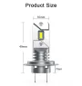 H1 H3 H7 H4 H11 2pcs 1:1 Car Led Headlight Bulb Canbus 30W 1600LM Super Bright LED Fog Lights 12V Lampe