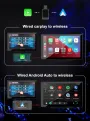 2-in-1 Wireless CarPlay Android Auto Box CP/AA Adapter 5G Wifi & BT 5.0 Support Mobile Phones Vehicles