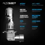 NovSight 2PCS 17000LM 60W LED Car Headlight Bulbs 6500K Bright White IP68 Waterproof Level LED Headlamp