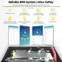 Gokwh 12V 200Ah Mini Bluetooth LiFePO4 Pil Dahili Bluetooth BMS 2560Wh LiFePO4(LFP) IP65 Koruması