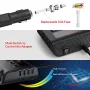 Adaptador de cargador de coche de 120 W, 3 enchufes, 4 USB, 12 V/24 V, divisor de enchufes con monitor de voltaje, interruptor independiente