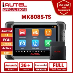 AUTEL MaxiCOM MK808TS Instrument de diagnosticare auto OBD2 Scaner auto Senzor de programare a serviciului TPMS și Bluetooth