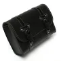 Motorcycle Saddle Leather Bag Storage Tool Pouch Black