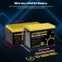 GOKWH 12V 340AH Vehicle Storage Box 4352Wh Mini LiFePO4 Battery Built-in 200A Bluetooth BMS