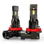 Kit de conversion de phares antibrouillard à LED pour voiture General Liang H1 / H4 / H7 / H11 / 9005 / 9006, 2 pièces, Plug-and-Play intégré, 6 000 K, blanc froid