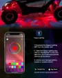 NOVSIGHT A500-RK-R3 4PCS LED RGB Off-road Chassis Lights IP68 Waterproof Rating APP Control Compatibility IOS Android