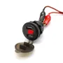 4.2A Waterproof Car 2 Port Dual USB Charger Socket Power Outlet with LED Voltmeter for 12-24V Car Boat Marine ATV Motorcycle
