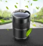 Car Ashtray Touch Open Smokeles Holder Aluminum Alloy Black A70S