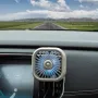 USB Car Vent Mini Fan Portable Air Conditioning Outlet Car Fan Gradient Colorful Atmosphere Light Small Fan Row Exhaust Fan