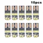 10pcs Car LED T10 4014 15SMD LED Reading License Plate Trunk Lights T10 Car Signal Lamp 501 194 Bulbs 4014SMD Clearance Lights Reading Interior Lights 6000K 12V