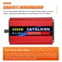 อินเวอร์เตอร์ไฟฟ้า TATALIK Pure Sine Wave 4500W Peak Pure Sine Wave 12V 24V ถึง 110-220V 1500W อินเวอร์เตอร์ป้องกันการโอเวอร์โหลดสำหรับการตั้งแคมป์กลางแจ้ง