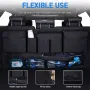 Auto kofferbak organizer Oxford stoffen rugleuning opbergtas Multifunctionele net ophangtas Autostoel rugleuning opbergtas organizer met 9 vakken Oxford waterdichte multi-pocket