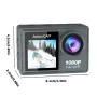 AUSEK Sports Camera 1080P Anti-Shake Pre-Recording HD Dual Screen Wifi Outdoor Shooting Cycling Waterproof Sports Camera