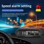 Tachimetro digitale GPS universale ad energia solare per auto, display HUD wireless, mph, KM/H, tachimetro, tempo, velocità, allarme, temperatura, altitudine