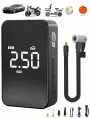 Cordless Tire Inflator Portable Air Compressor Electric Air Pump Power Bank Digital Cordless with Emergency LED Light Faster Inflation for Car Motorcycle Bicycle Ball