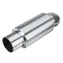 Chrome 2.5\ Stainless Steel Car Resonator Polished Bent Muffler Exhaust Pipe