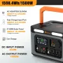 [EU/USA Direkt] Foursun 1500W (3000W Peak) Bärbar Kraftstation 1598.4Wh med 2 AC-uttag Trådlös laddning 65W PD Solgenerator för Hembackup Nödsituation Utomhuscamping