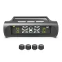 Tire Pressure Monitoring System Solar Powered TPMS for RV and Trailers TPMS with LCD Display 4 Sensors Real-Time Pressure And Temperature Monitoring