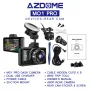 Azdome M01 PRO Dual Lens Dash Cam 1080P HD Wide-Angle Front and Rear Camera with Gravity Sensor Parking Monitoring ADAS