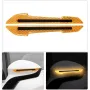 2pcs 3D Car Bumper Reflective Strips Car Rearview Mirror Stickers Safety Reflective Stickers Reflective Warning Stickers