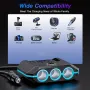 120W Car Charger Adapter 7 in 1 4 USB 3 Socket Splitter Charge Independent Switches DC Outlet Voltage Display With Compass