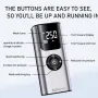 Máy bơm lốp xe hơi BUWEI Máy nén khí di động cho xe hơi Máy bơm lốp xe hơi có màn hình LCD Máy bơm hơi tự động cho xe máy xe đạp thuyền