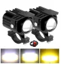 2PCS 9-32V Headlight Fog Flash Light Spotlight LED Light Yellow White For Car Motorcycle